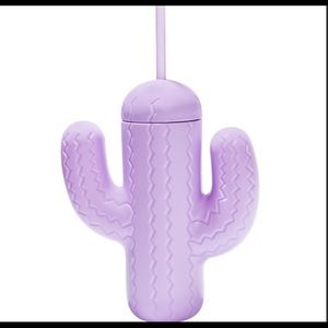 Pink Sky Cactus Cup with Straw